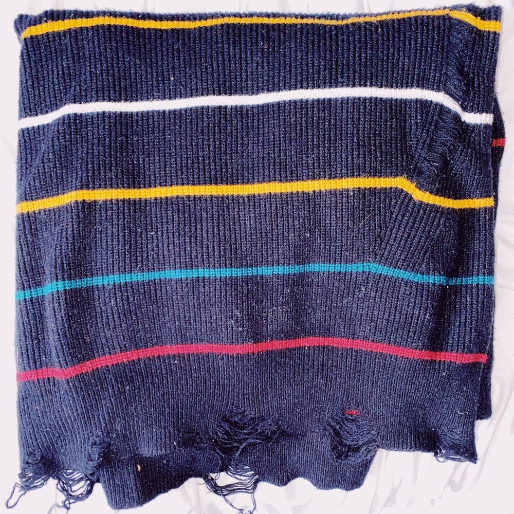 Striped Ripped Sweater